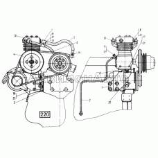 Установка пневмокомпрессора СМД-31, -31А, -31.01, 31Б.04