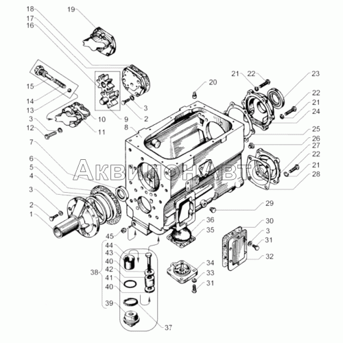 Картер и масляный насос коробки передач ЯМЗ-236Н Картер и масляный насос коробки передач ЯМЗ-236Н