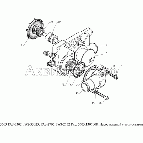 5603.1307008 Насос водяной с термостатом