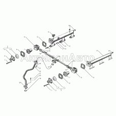 Водяные трубы и термостаты системы охлаждения двигателей с общими головками цилиндров