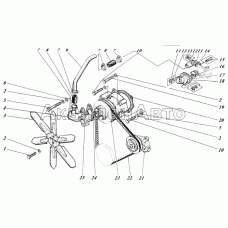 Насос водяной и вентилятор 444-13с1-01