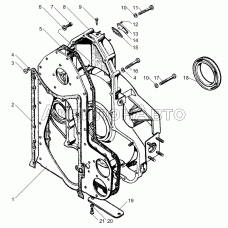 Картер маховика ЯМЗ-240НМ2, ЯМЗ-240ПМ2, ЯМЗ-240БМ2