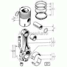 Поршень с шатуном СМД-31, -31А, -31.01, 31Б.04