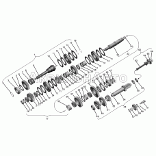 Валы и шестерни коробки передач