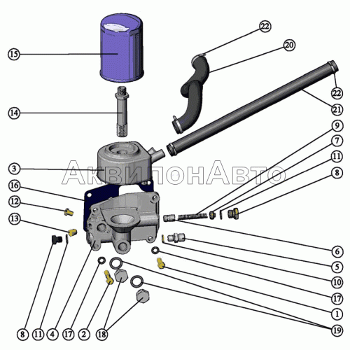 Установка масляного фильтра с ЖМТ. Установка патрубков Установка масляного фильтра с ЖМТ. Установка патрубков