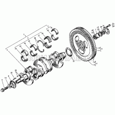 Вал коленчатый и маховик