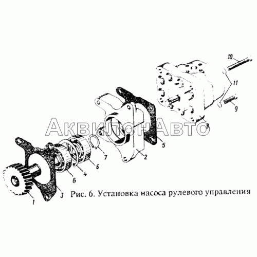 Установка насоса рулевого управления Установка насоса рулевого управления