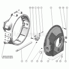 Установка привода и картера муфты сцепления.