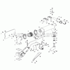 5344.1213005-10 Установка системы рециркуляции отработавших газов (ЯМЗ-53441-20)