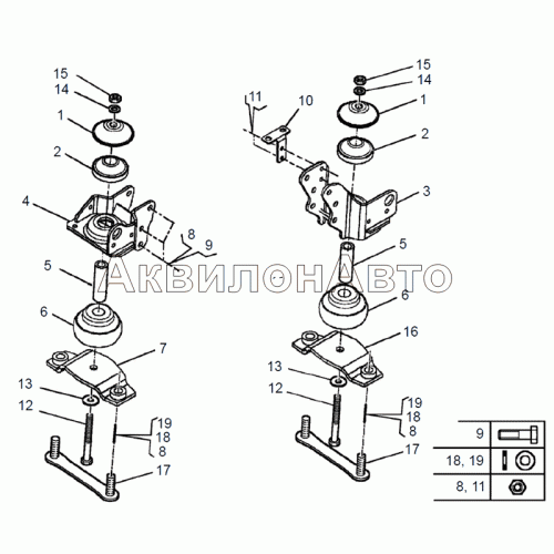 Подвеска двигателя передняя