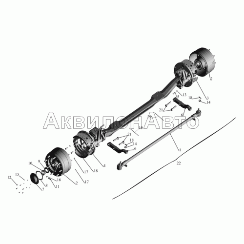 Передняя ось 4370-3000015