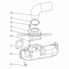 Установка впускного коллектора. Установка переходника и патрубка. Установка впускного коллектора. Установка переходника и патрубка.