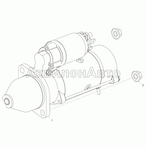 5340.3708005 Установка стартера (ЯМЗ-53443-10, ЯМЗ-53443-30)
