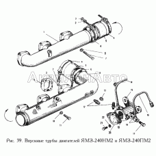 Впускные трубопроводы двигателей ЯМЗ-240НМ2 и ЯМЗ-240ПМ2