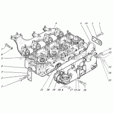 Головка цилиндров с коллекторами и термостатом 442-00с2-10.04