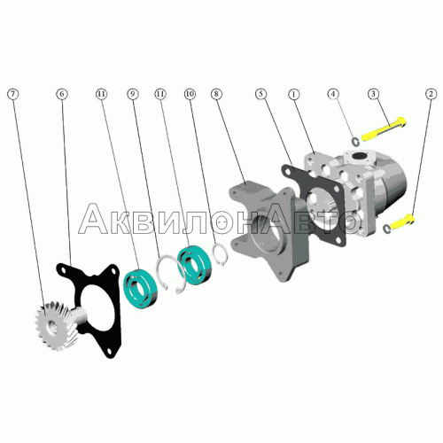 Установка насоса шестеренного Установка насоса шестеренного