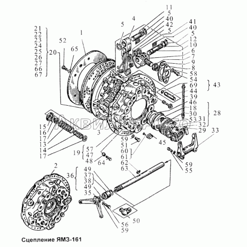 Сцепление ЯМЗ-161