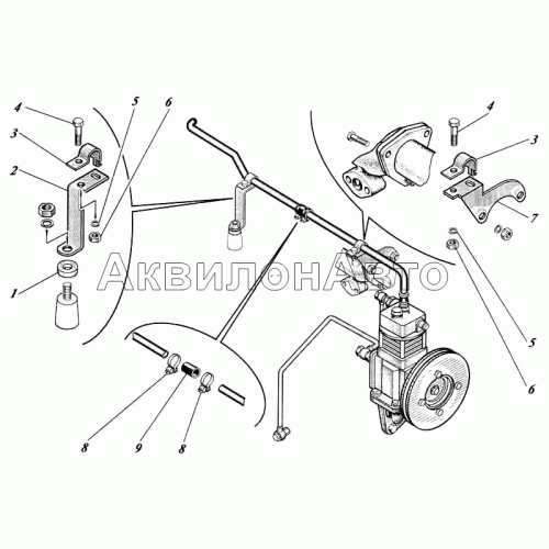 Установка компрессора 442-25с1-62
