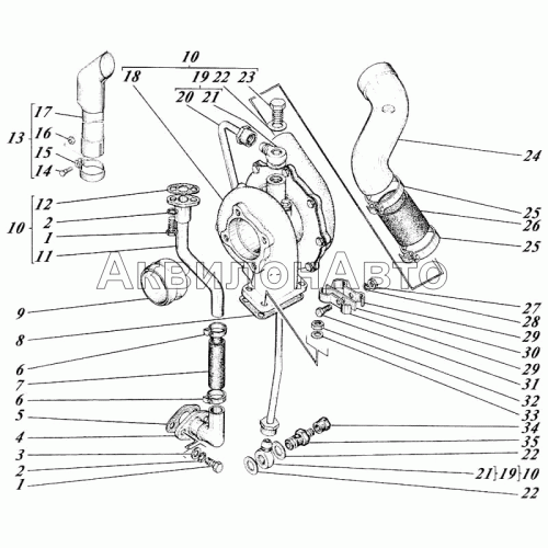 Система турбонаддува 440-18с1-12 Система турбонаддува 440-18с1-12