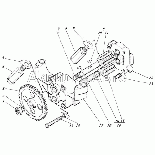 Насос масляный 442-09с2