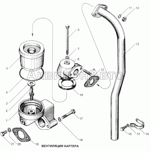 Вентиляция картера Вентиляция картера