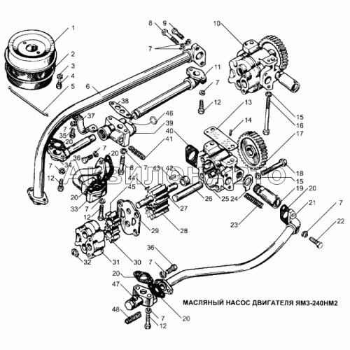 Масляный насос двигателя ЯМЗ-240НМ2 Масляный насос двигателя ЯМЗ-240НМ2
