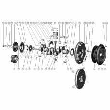Кривошипно-шатунный механизм. Установка маховика. Установка шкива. Установка муфты сцепления. Кривошипно-шатунный механизм. Установка маховика. Установка шкива. Установка муфты сцепления.