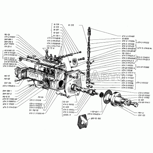 Насос топливный унифицированный УТН-5П (правый)