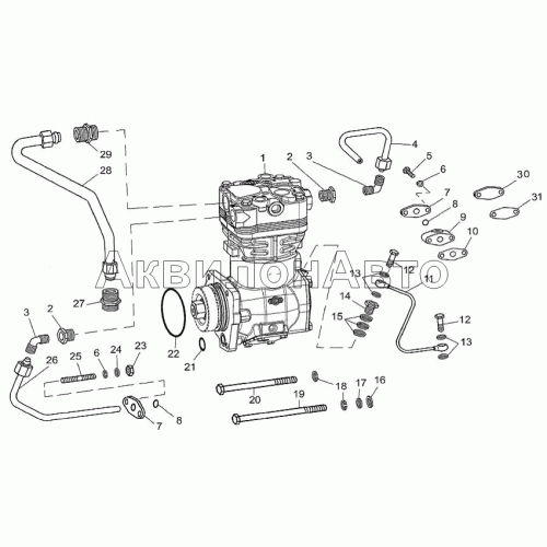 Компрессор пневматического тормоза