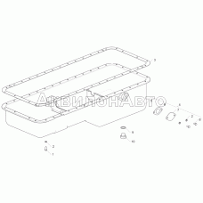 Картер масляный. Устанавливается на двигатели: 7511.10-01, -06, -10, -35, -36, -41, -43, -50, 7513.10-03, ЯМЗ-7514.10, -01, -03