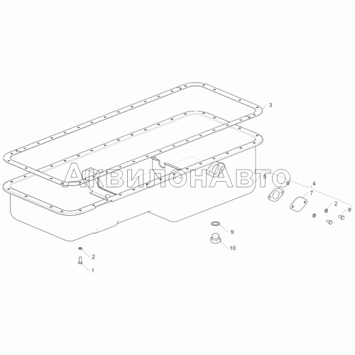 Картер масляный. Устанавливается на двигатели: 7511.10-01, -06, -10, -35, -36, -41, -43, -50, 7513.10-03, ЯМЗ-7514.10, -01, -03 Картер масляный. Устанавливается на двигатели: 7511.10-01, -06, -10, -35, -36, -41, -43, -50, 7513.10-03, ЯМЗ-7514.10, -01, -03