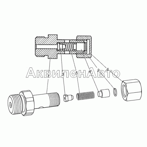 338.1111140-20 Клапан перепускной в сборе