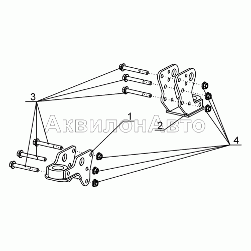 Подвеска двигателя передняя (МАЗ)