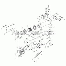 5344.1213005-30 Установка системы рециркуляции отработавших газов (ЯМЗ-53443-30)