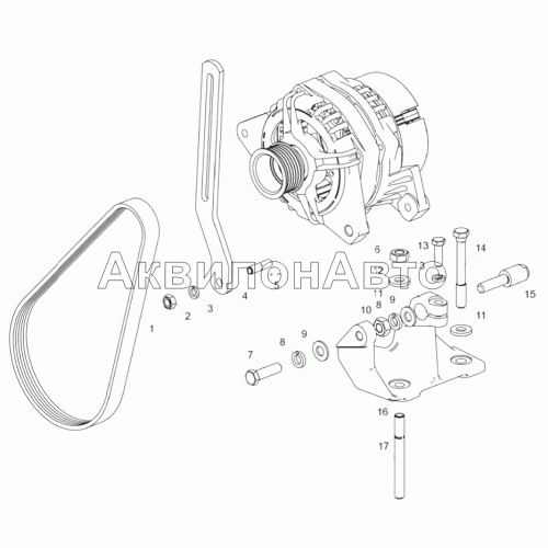 6581.3701003 Установка генератора 6581.3701003 Установка генератора