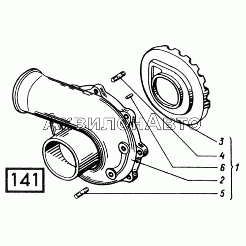 Турбокомпрессор ТКР11С-1.Корпус компрессора СМД-60, -62, -64, -66, -72