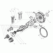 Вал коленчатый и маховик