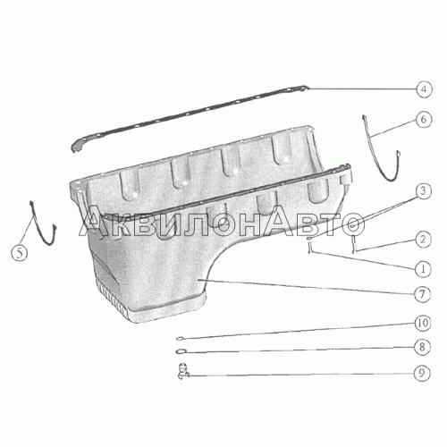 Установка масляного картера Установка масляного картера