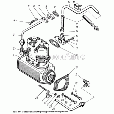 Установка компрессора пневмотормозов