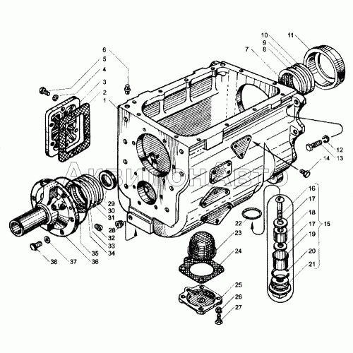 Картер коробки передач ЯМЗ-239.17-22 Картер коробки передач ЯМЗ-239.17-22