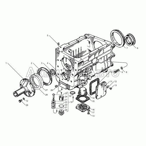 Картер коробок передач ЯМЗ-238ВМ5, ЯМЗ-238ВМ7, ЯМЗ-238ВК7 Картер коробок передач ЯМЗ-238ВМ5, ЯМЗ-238ВМ7, ЯМЗ-238ВК7