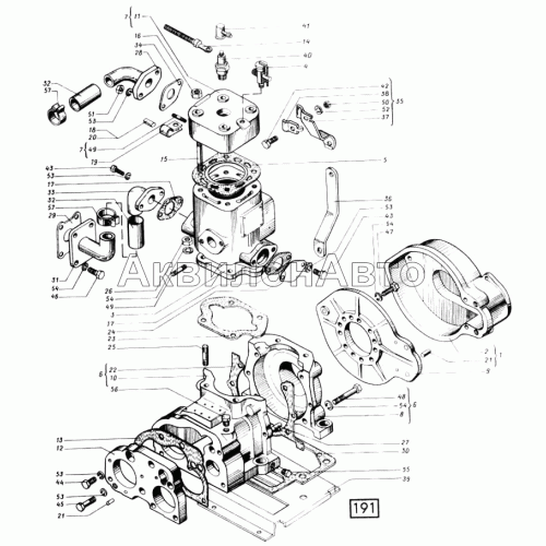 Пусковой двигатель П-10УД СМД-14НГ,-14БН,-15Н,-19,-20