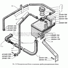 Расширительный бачок со шлангами, пробка расширительного бачка