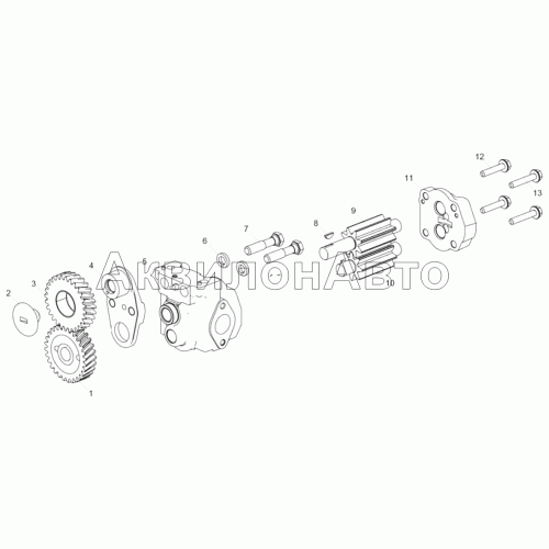 7511.1011014-01 Насос масляный в сборе 7511.1011014-01 Насос масляный в сборе