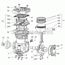 Компрессор пневматического тормоза LP 3999. Устройство