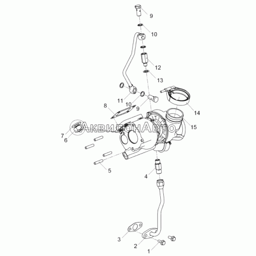 53423.1118005 Установка турбокомпрессора (ЯМЗ-53443-10) 53423.1118005 Установка турбокомпрессора (ЯМЗ-53443-10)