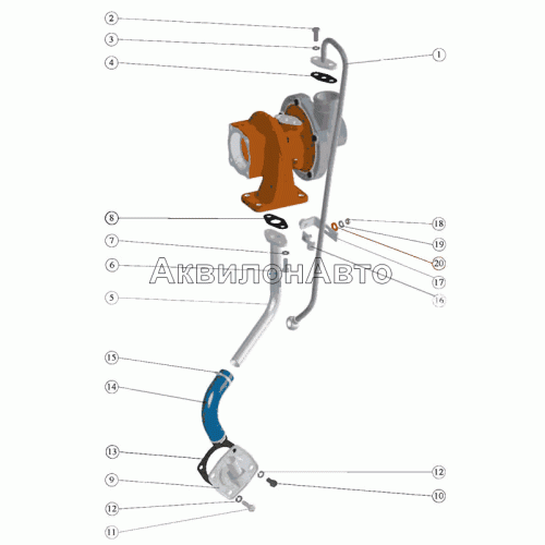 Маслопроводы турбокомпрессора