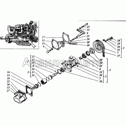 Установка гидронасоса