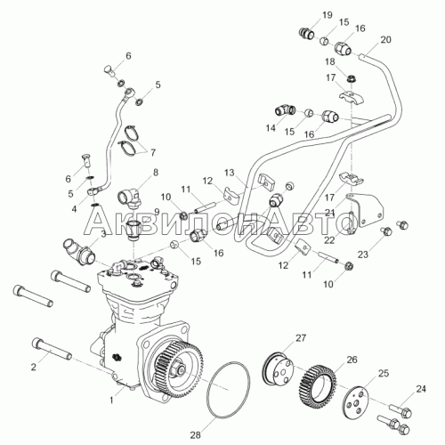 5344.3509005-20 Установка компрессора пневматического тормоза 5344.3509005-20 Установка компрессора пневматического тормоза