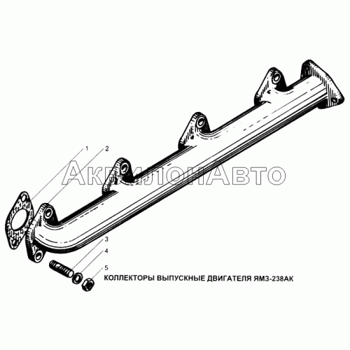 Коллекторы выпускные двигателя ЯМЗ-238АК